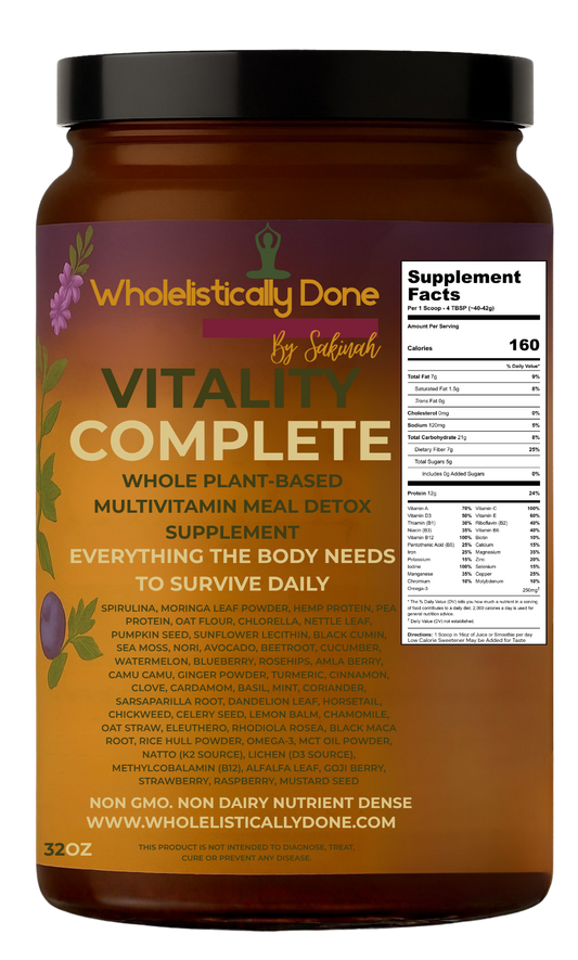 Vitality COMPLETE Whole Plant Based Multi-Vitamin Meal Detox Replacement